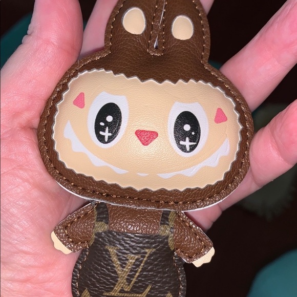 Upcycled Lv Labubu bag/purse charm keychain - Picture 4 of 5